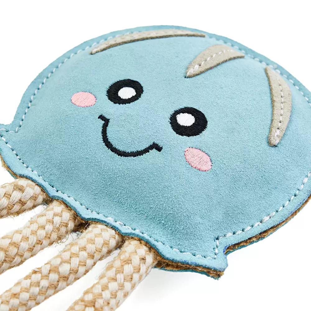 ZippyPaws ecoZippy Suede and Rope Buddies – Jellyfish