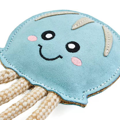 ZippyPaws ecoZippy Suede and Rope Buddies – Jellyfish