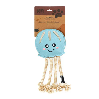 ZippyPaws ecoZippy Suede and Rope Buddies – Jellyfish