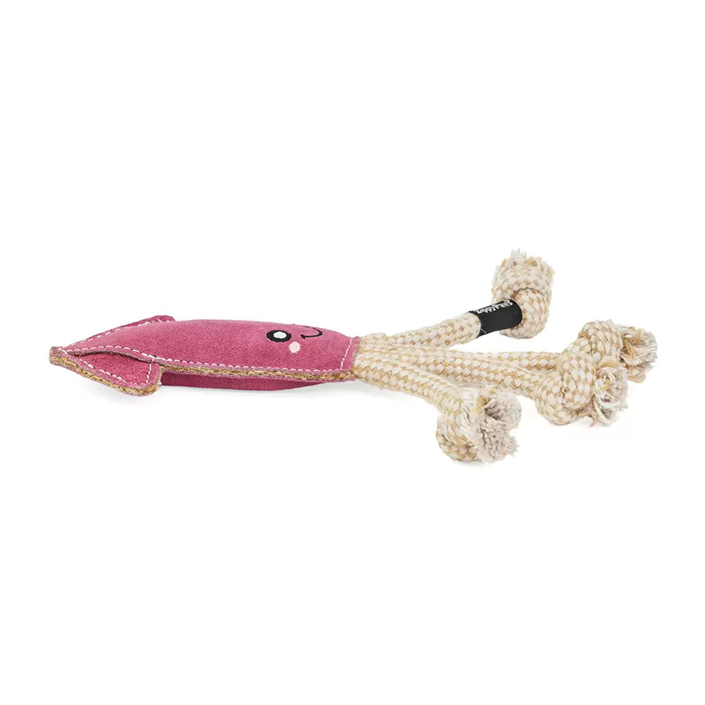 ZippyPaws ecoZippy Suede and Rope Buddies – Squid