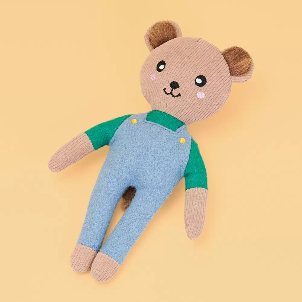 ZippyPaw ecoZippy Felt Friends Dog Toy - Benjamin Bear