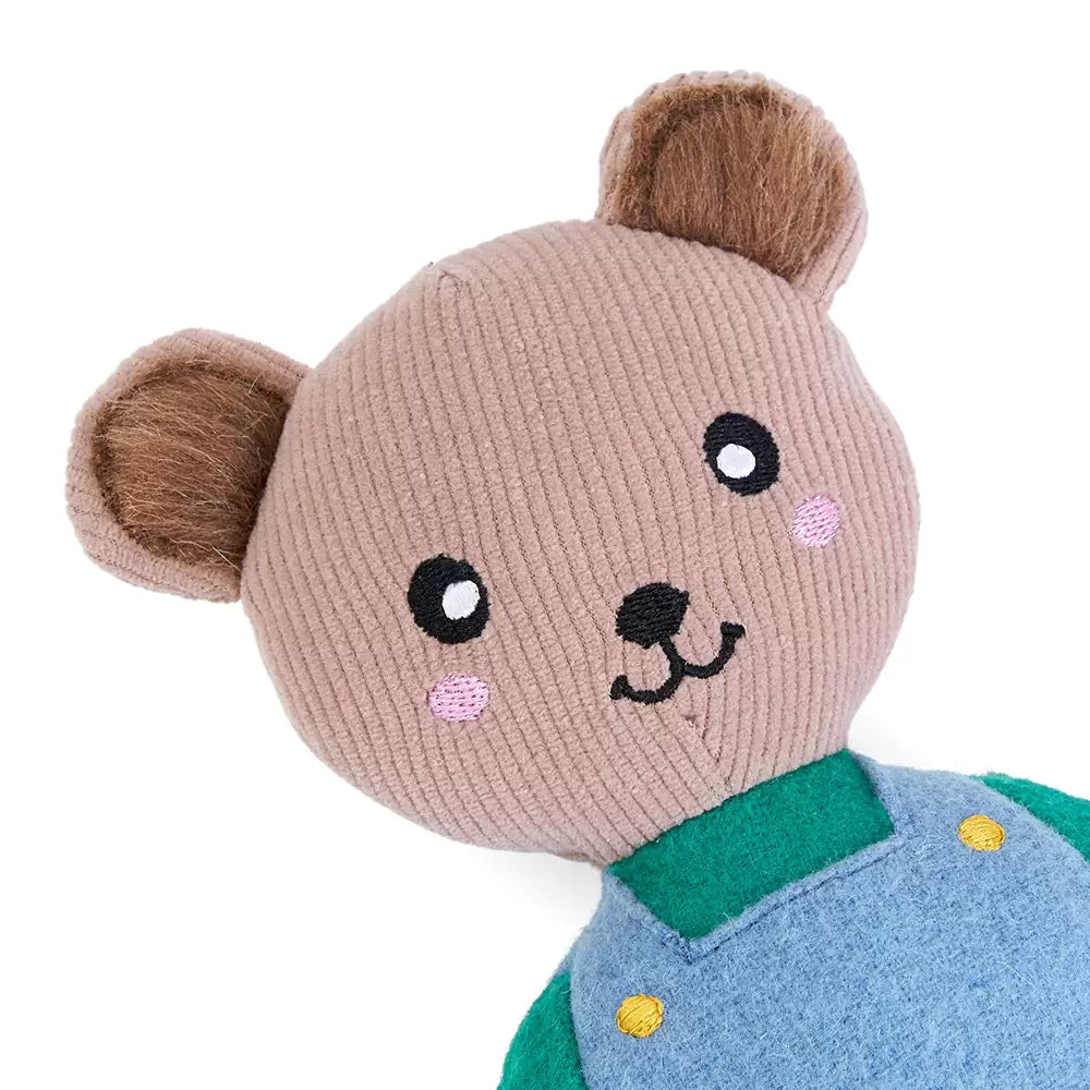 ZippyPaw ecoZippy Felt Friends Dog Toy - Benjamin Bear