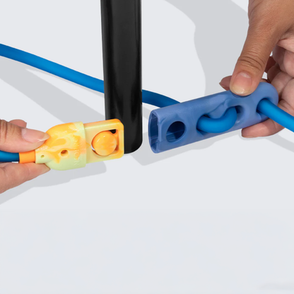 ezee lock tethering lead to chair leg against a white background