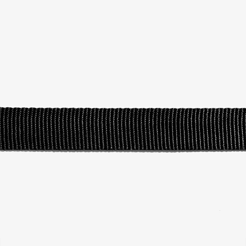 Black material on a white background
