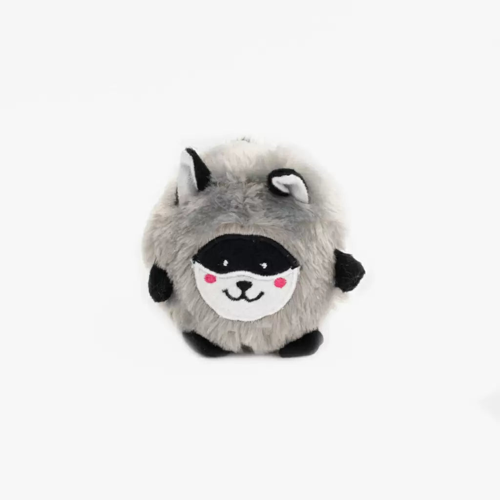 ZippyPaws Bushy Throw Raccoon Dog Toy