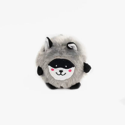 ZippyPaws Bushy Throw Raccoon Dog Toy