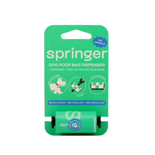 Springland Dog Poop Bag Dispenser Holder + Roll