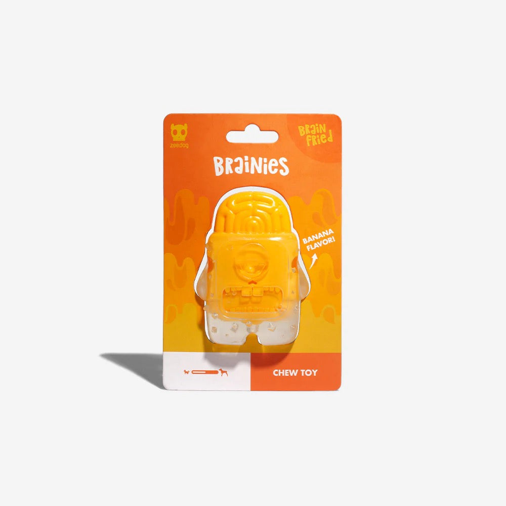 Zee.Dog Brain Fried Chew Toy - Banana Scent
