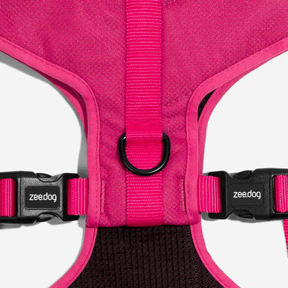Zee.Dog Adjustable Air Mesh Harness for Dogs - Pink LED