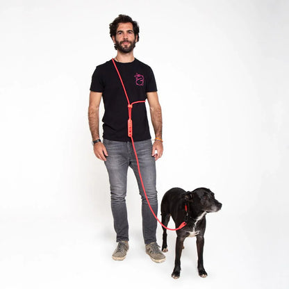 Zee.Dog Hands-Free Dog Lead - Neon Coral